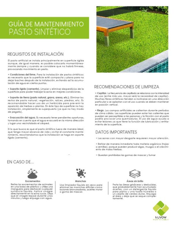 Guía de Mantenimiento Pastos