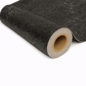 Piso Vinílico en Rollo Mármol Negro | Mod. Nero Marquine Black