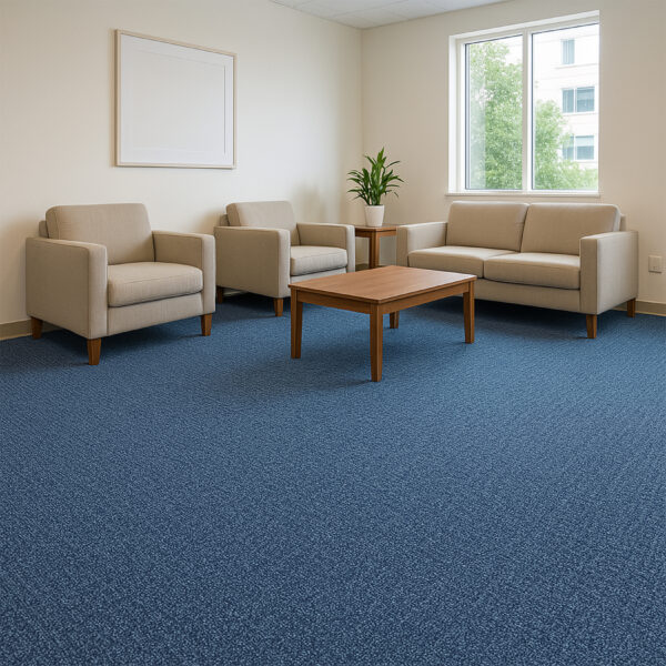 Alfombra En Rollo Colección Astra (nudo) Modelo 81, Azul Indigo - Imagen 2