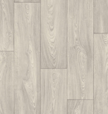 Piso Vinílico en Rollo Madera Gris Claro | Mod: Charm Oak Light Grey | Semi Comercial - Imagen 2