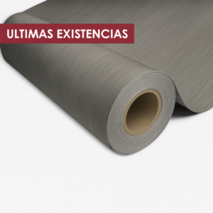 Piso Vinílico en Rollo Gris Metálico | Mod. Fiber Wood Metalic