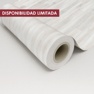 Piso Vinílico en Rollo | Blanco Gris | Mod: French Oak Snow | Semi Comercial