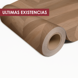 Piso Vinílico en Rollo Madera Café | Mod: Chevron Style Caramel