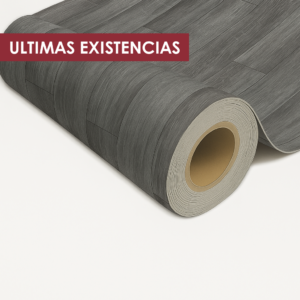 Piso Vinílico en Rollo Madera Gris Oscuro | Mod. Oak Metalic