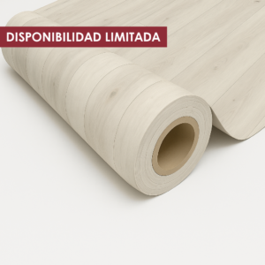Piso Vinílico en Rollo Madera Beige Claro | Mod. Powell Oak Grey | Semi Comercial
