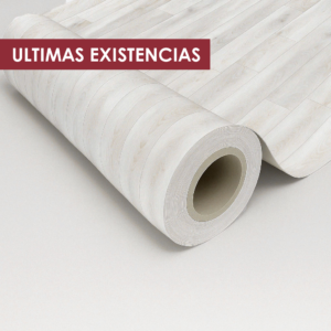 Piso Vinílico en Rollo | Blanco Gris | Mod: French Oak Snow | Semi Comercial