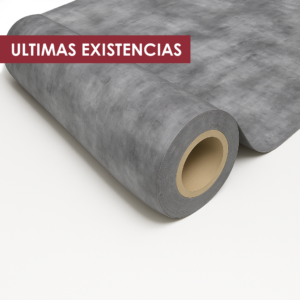 Piso Vinílico en Rollo Gris Metálico | Mod: Kiruma Metalic Black | Semi Comercial