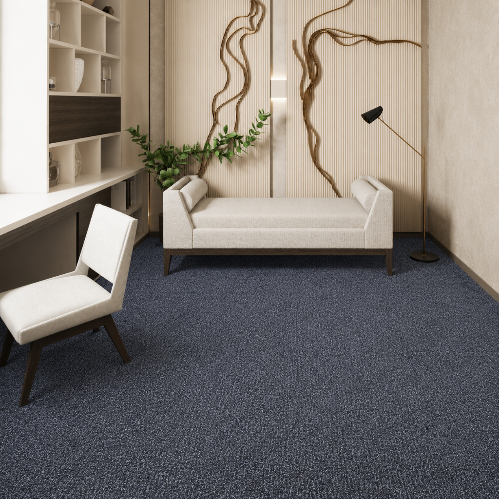 Alfombra En Rollo Azul Marino Colección Astra (nudo) Modelo 280 - Imagen 3
