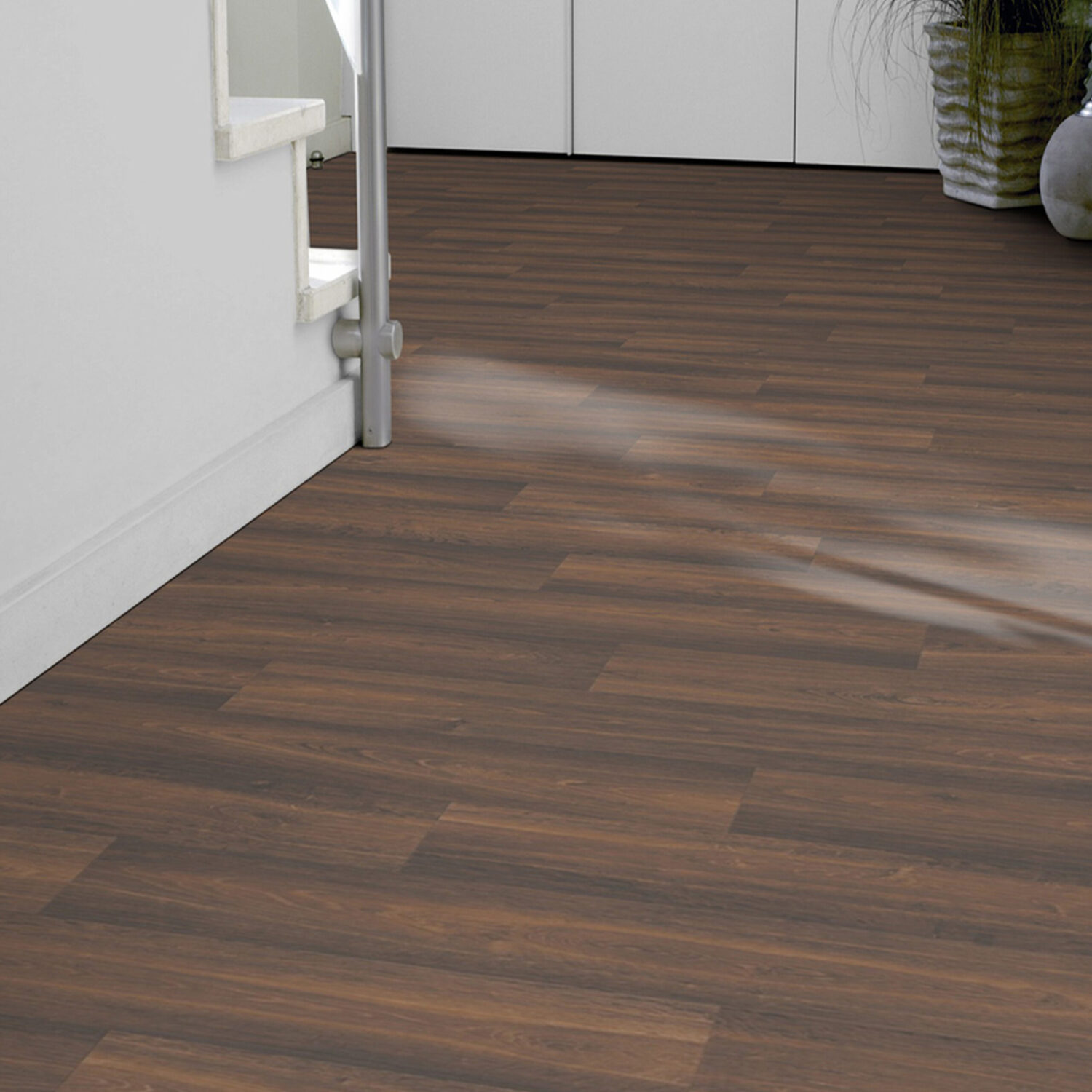 Piso Vinílico en Rollo Madera Chocolate | Mod. Estate Oak Caramel - Imagen 2