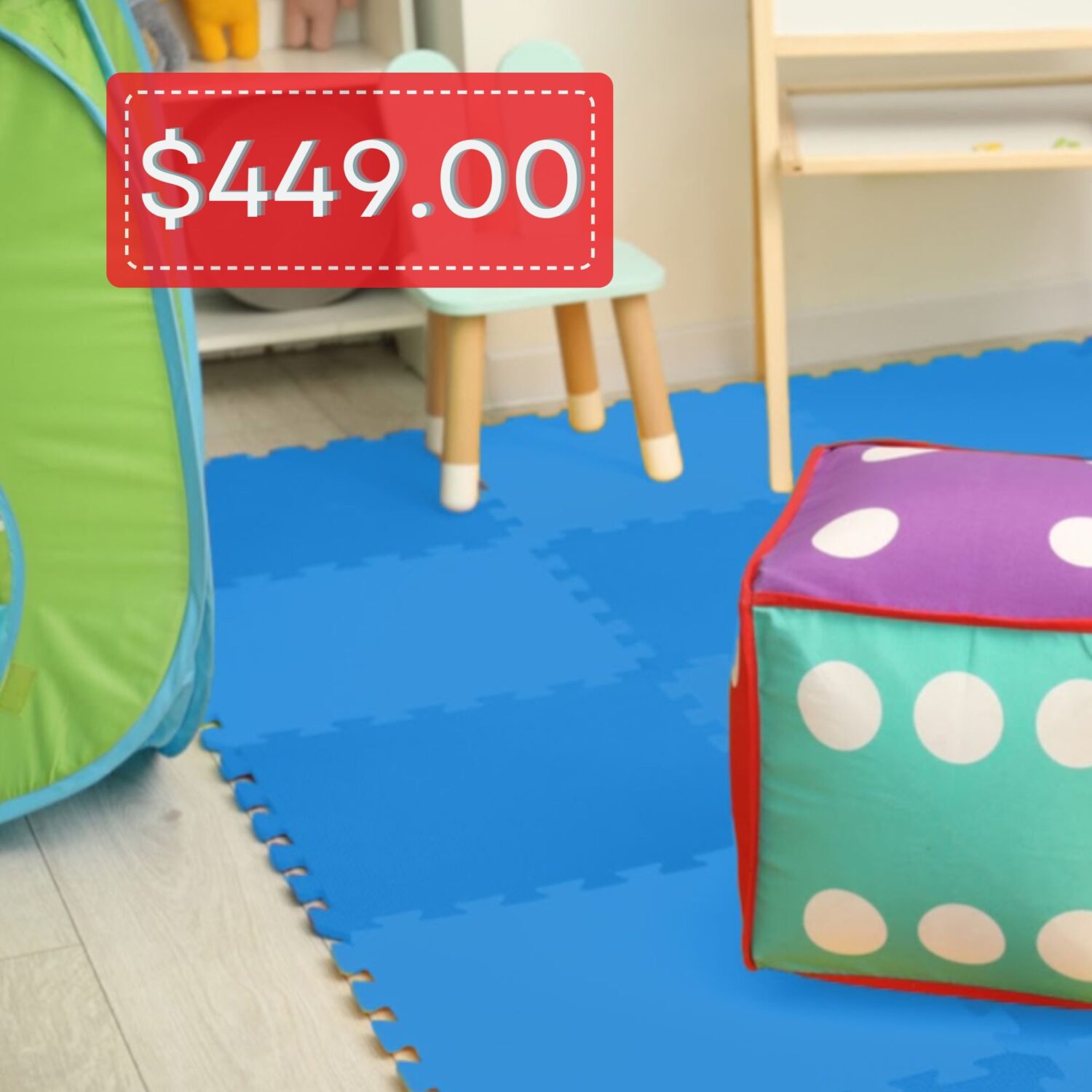 Tapete de Foamy para bebés, Infantil Nuvow, 60cmx60cm10mm Set 4 Pzas.