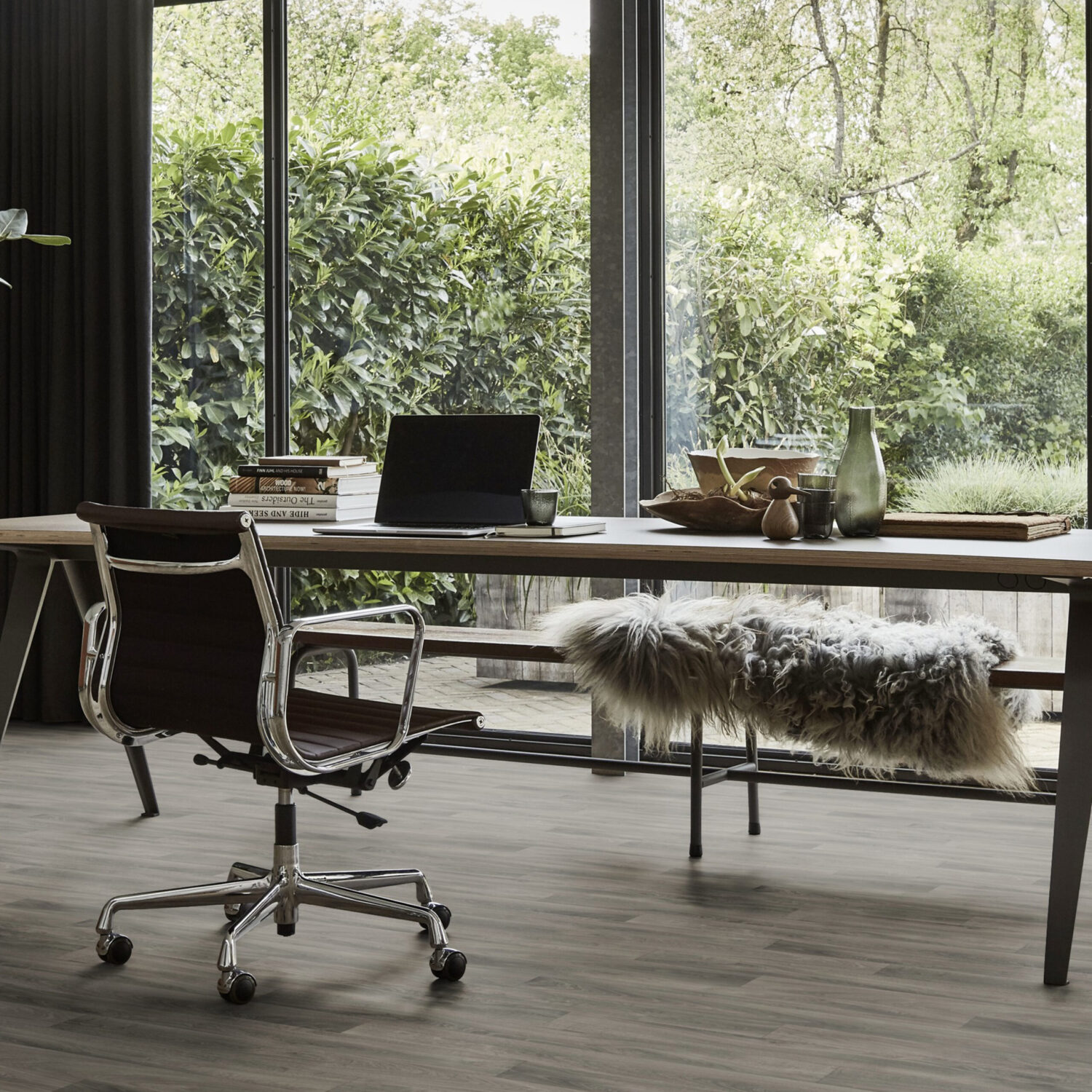 Piso Vinílico en Rollo Madera Gris | Piso Vinílico Semi Comercial - Imagen 2