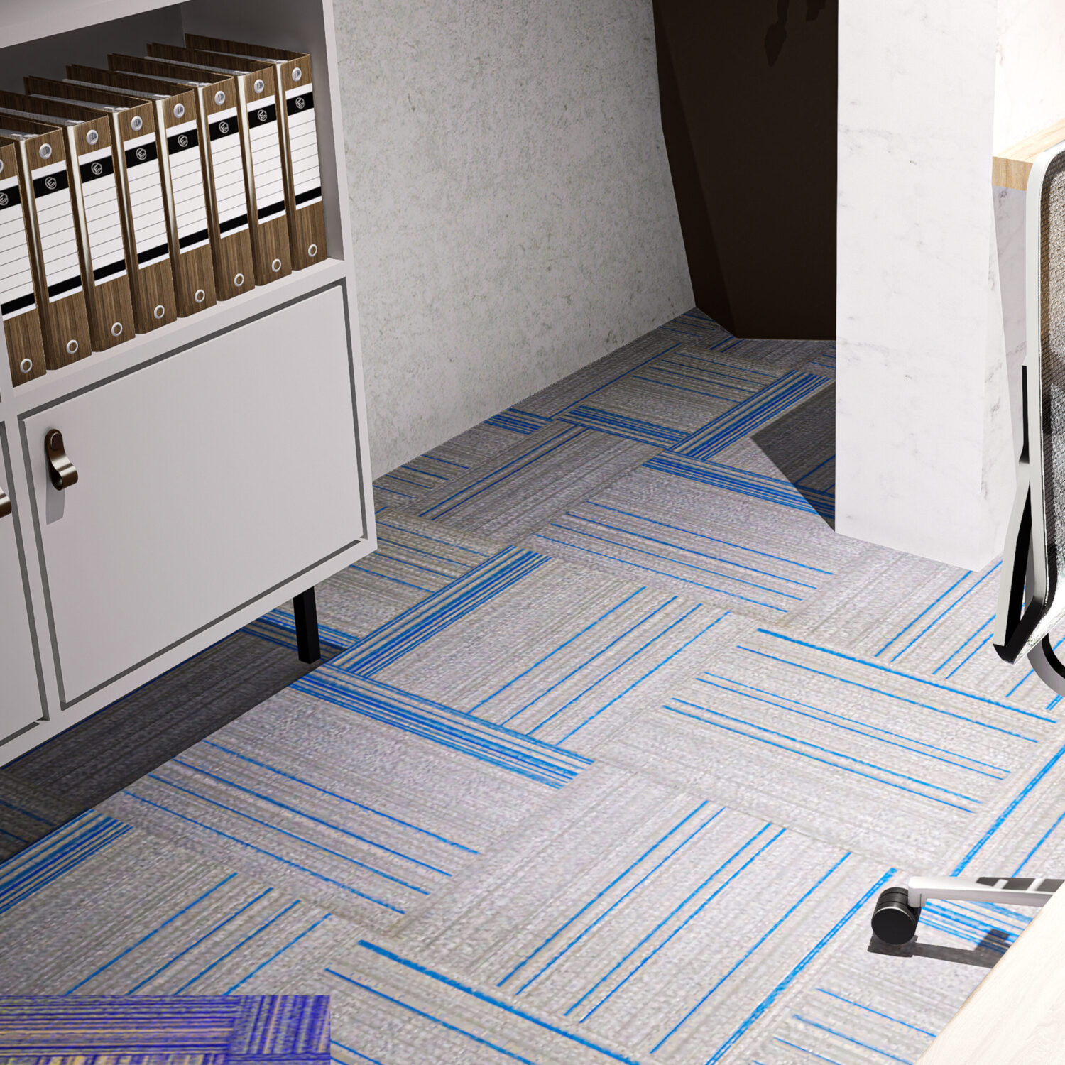 Alfombra Modular Color Gris/Azul Parkway Modelo 04 - Imagen 2