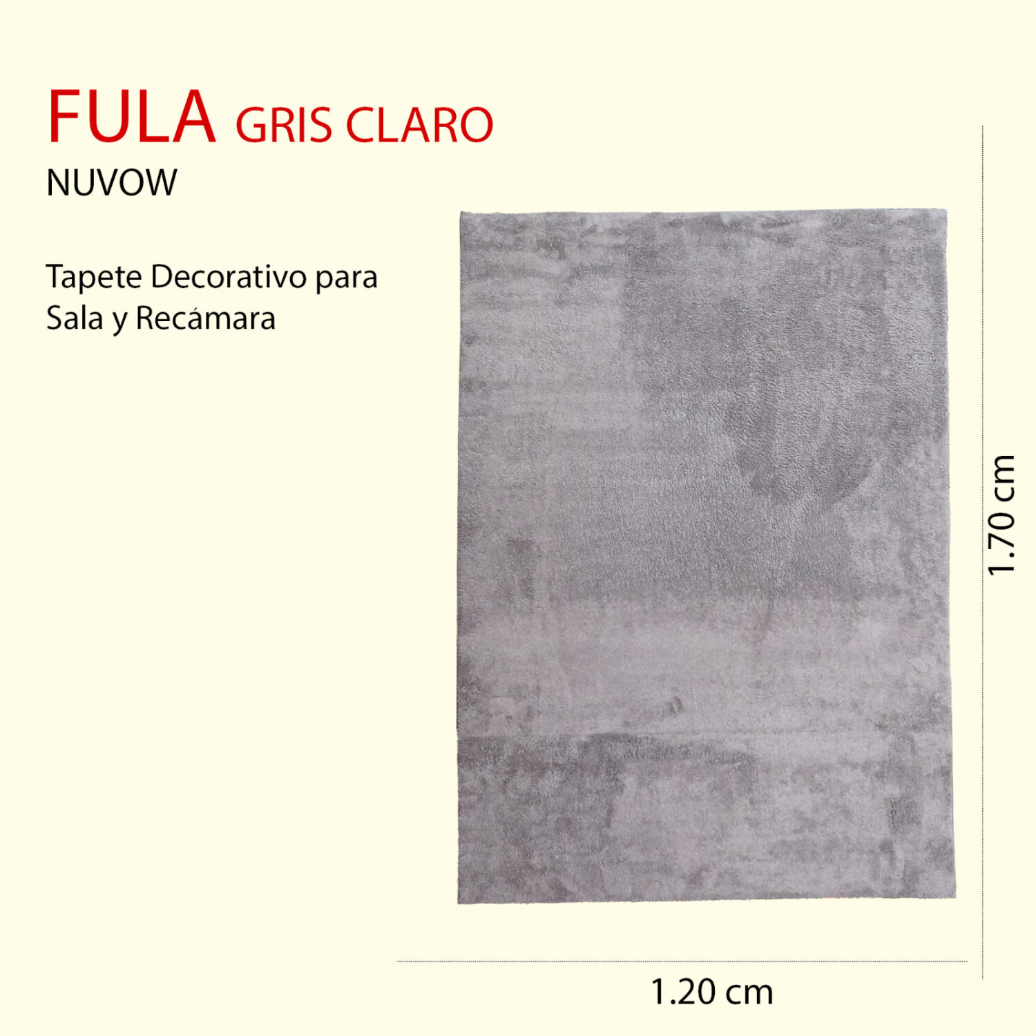Tapete Decorativo para Sala y Recamara, Nuvow, Mod. Fula, Gris Claro (En Línea y en nuestras sucursales) - Imagen 8