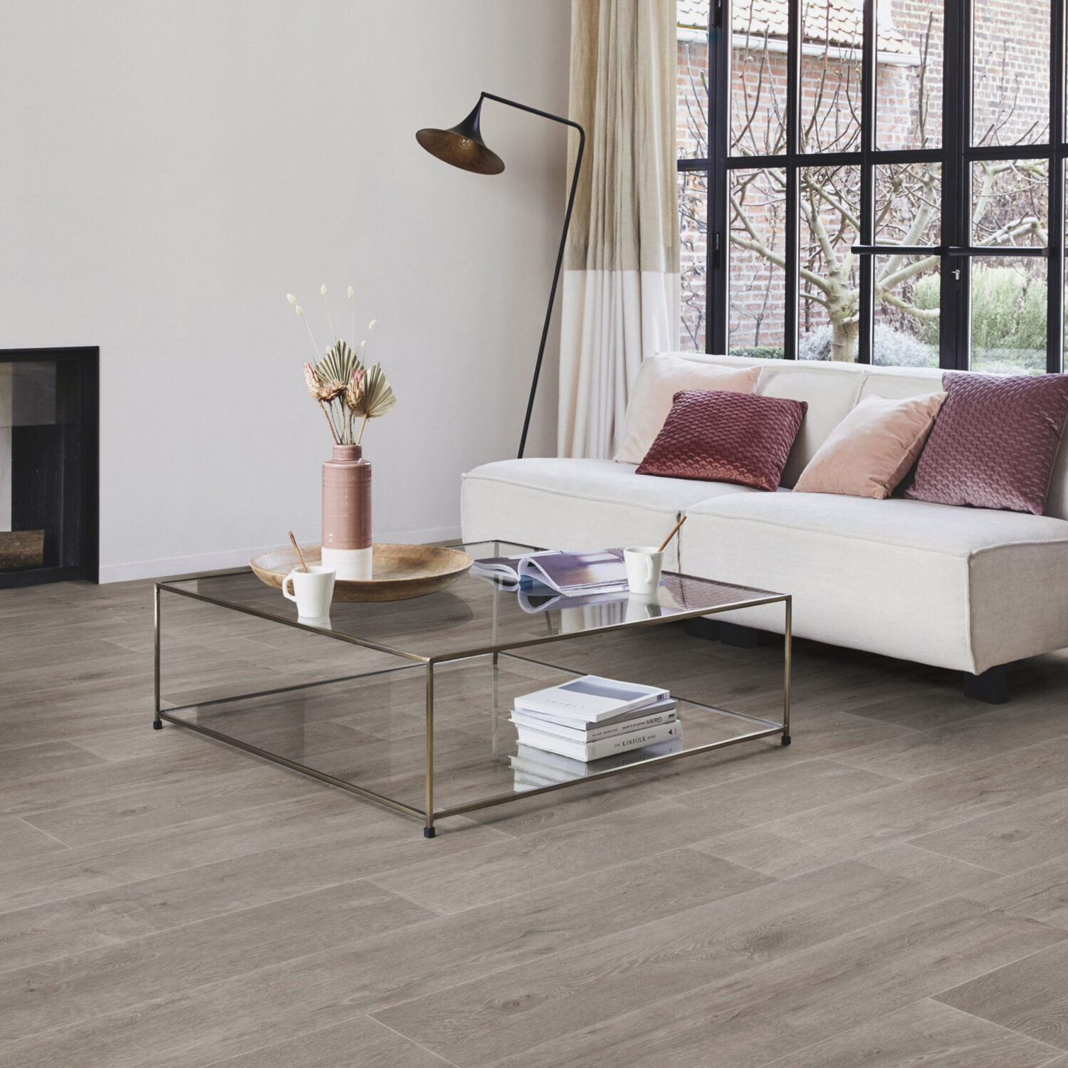Piso Vinílico en Rollo Madera Gris Claro | Mod. Powell Oak Grey - Imagen 2