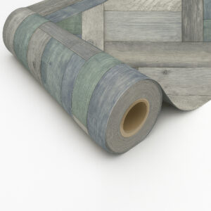 Piso vinilico en rollo Trend Pine Blue- Green