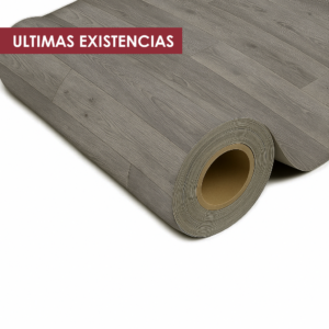 Piso Vinílico en Rollo Madera Gris Oscuro | Linóleo en Rollo Madera Gris Oscuro | Mod: Swan Soft Grey