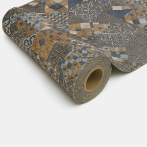Piso vinilico en rollo Zaragoza Tile Indigo