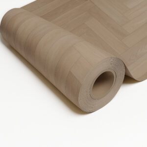 Piso vinilico en rollo Ancares Herringbone Grey