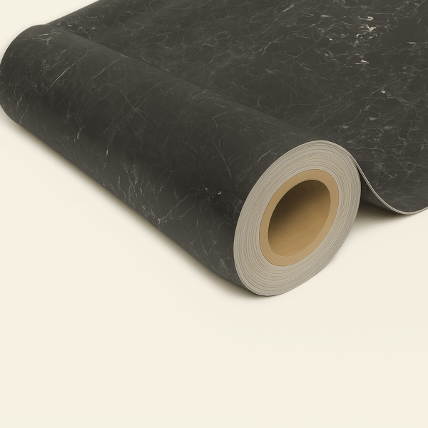Piso vinilico en rollo Nero Marquine Black