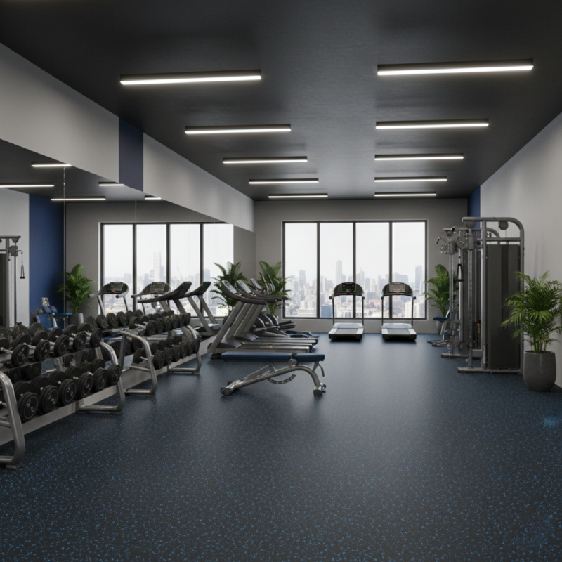 Piso para gimnasio Mod: Black/Blue 02 - Imagen 3