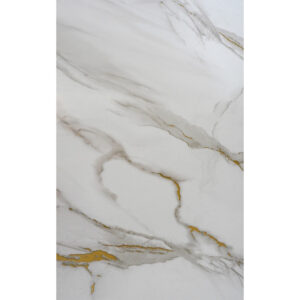 Placa Tipo Mármol Aviv (Color Blanco-Dorado) | Colección Biloba