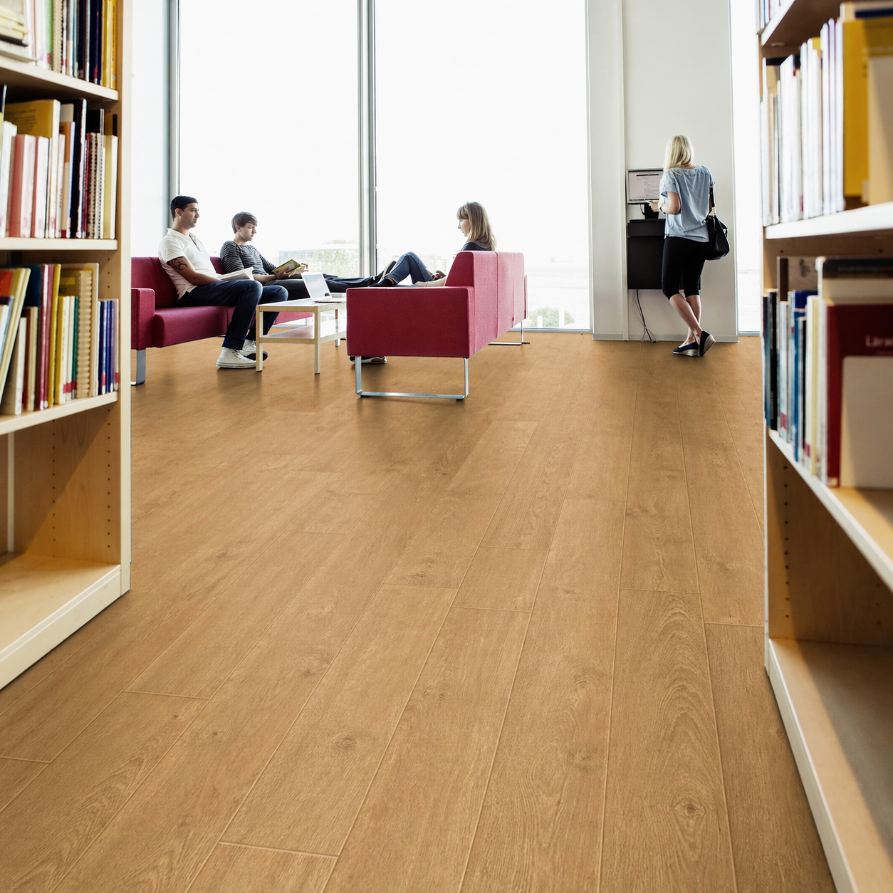 Piso Vinílico En Rollo Madera Natural | Mod: 034 Faro Natural | Linóleo En Rollo Comercial - Imagen 3