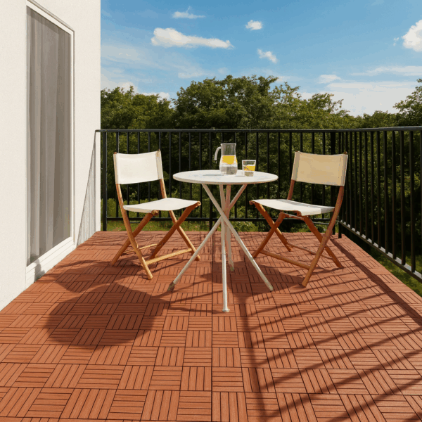 Deck Tile WPC Color Rojo Ladrillo | Colecc. Terratiles | Modelo Terracota PRODUCTO NUEVO - Imagen 4