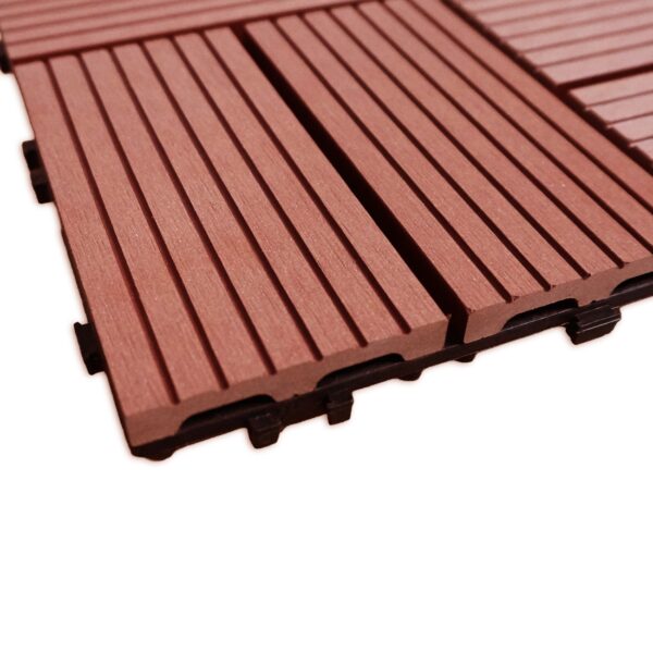 Deck Tile WPC Color Rojo Ladrillo | Colecc. Terratiles | Modelo Terracota PRODUCTO NUEVO - Imagen 3