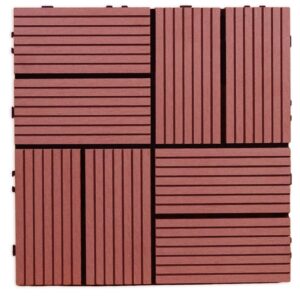Deck Tile WPC Color Rojo Ladrillo | Colecc. Terratiles | Modelo Terracota PRODUCTO NUEVO