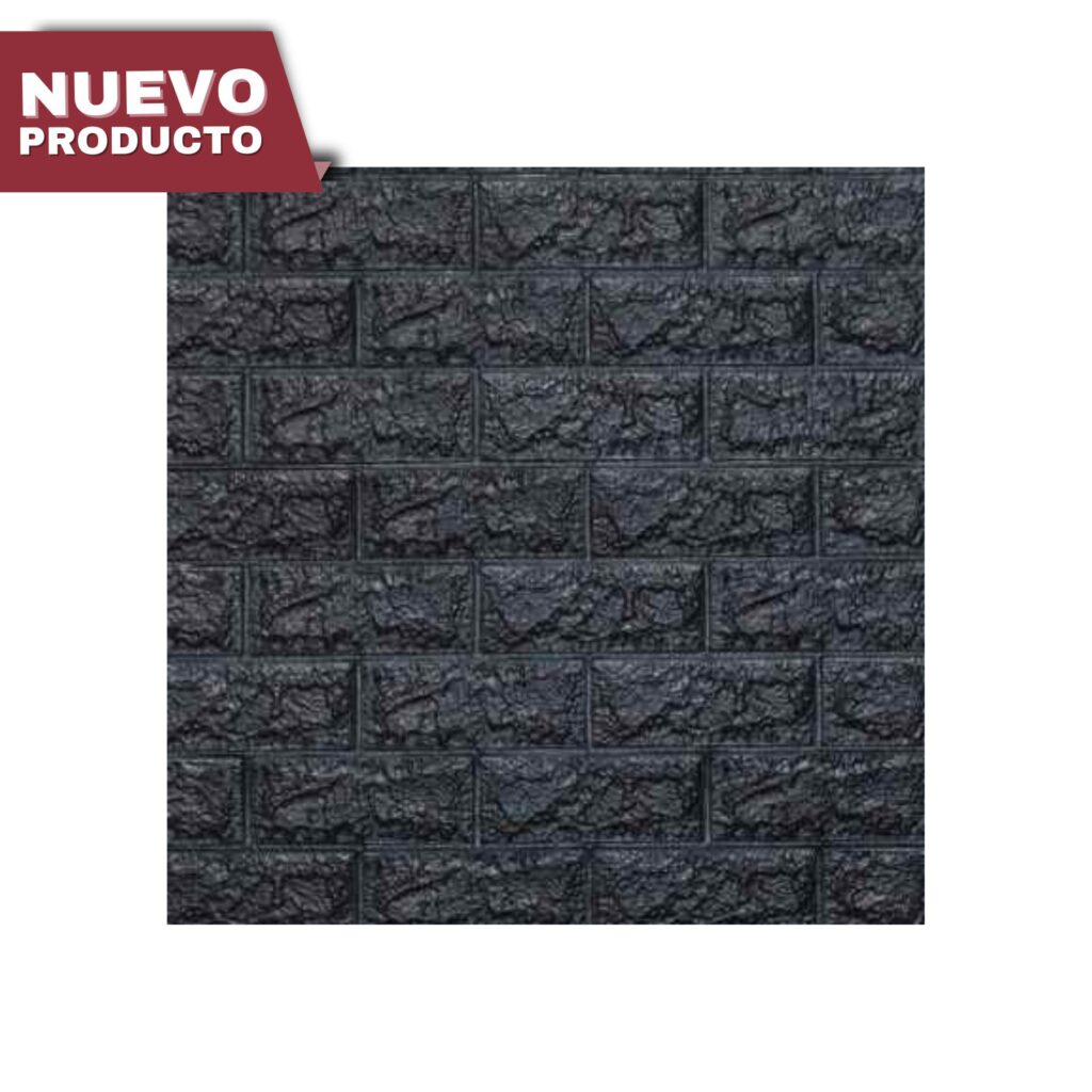 Panel 3D Ladrillo Negro | Deco Pop Nuvow - PISOS Y MUROS LNA