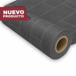 Piso Vinílico En Rollo Negro Tipo Piedra | Modelo: Melbourne Noir