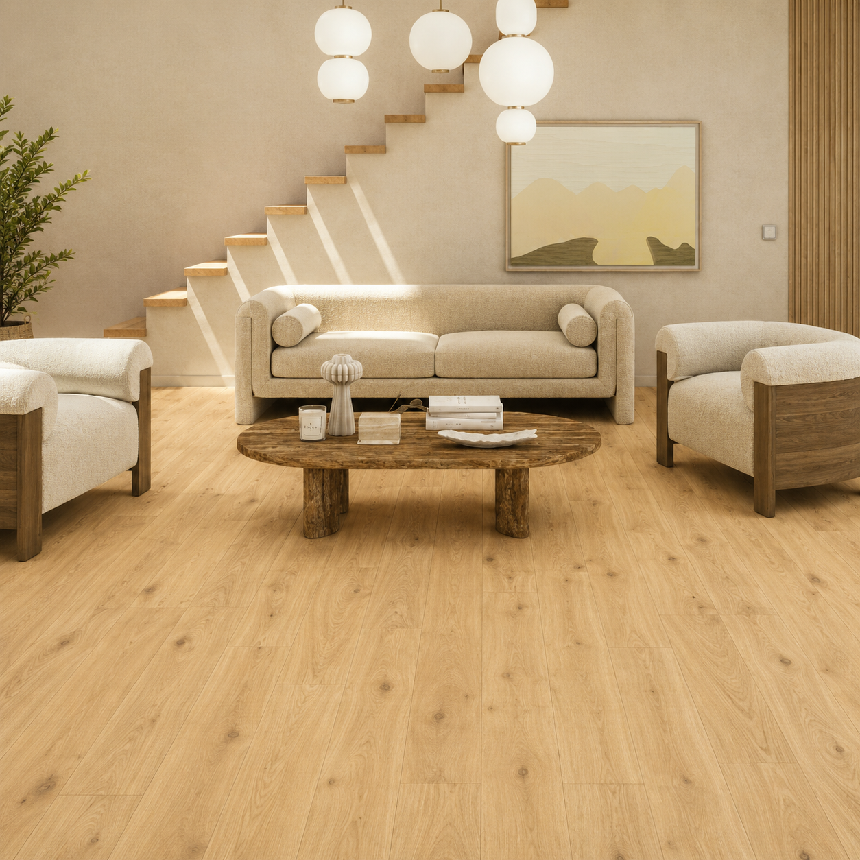 Piso Vinílico En Rollo Madera Roble Claro | Modelo: Hudson Oak Light Brown - Imagen 2