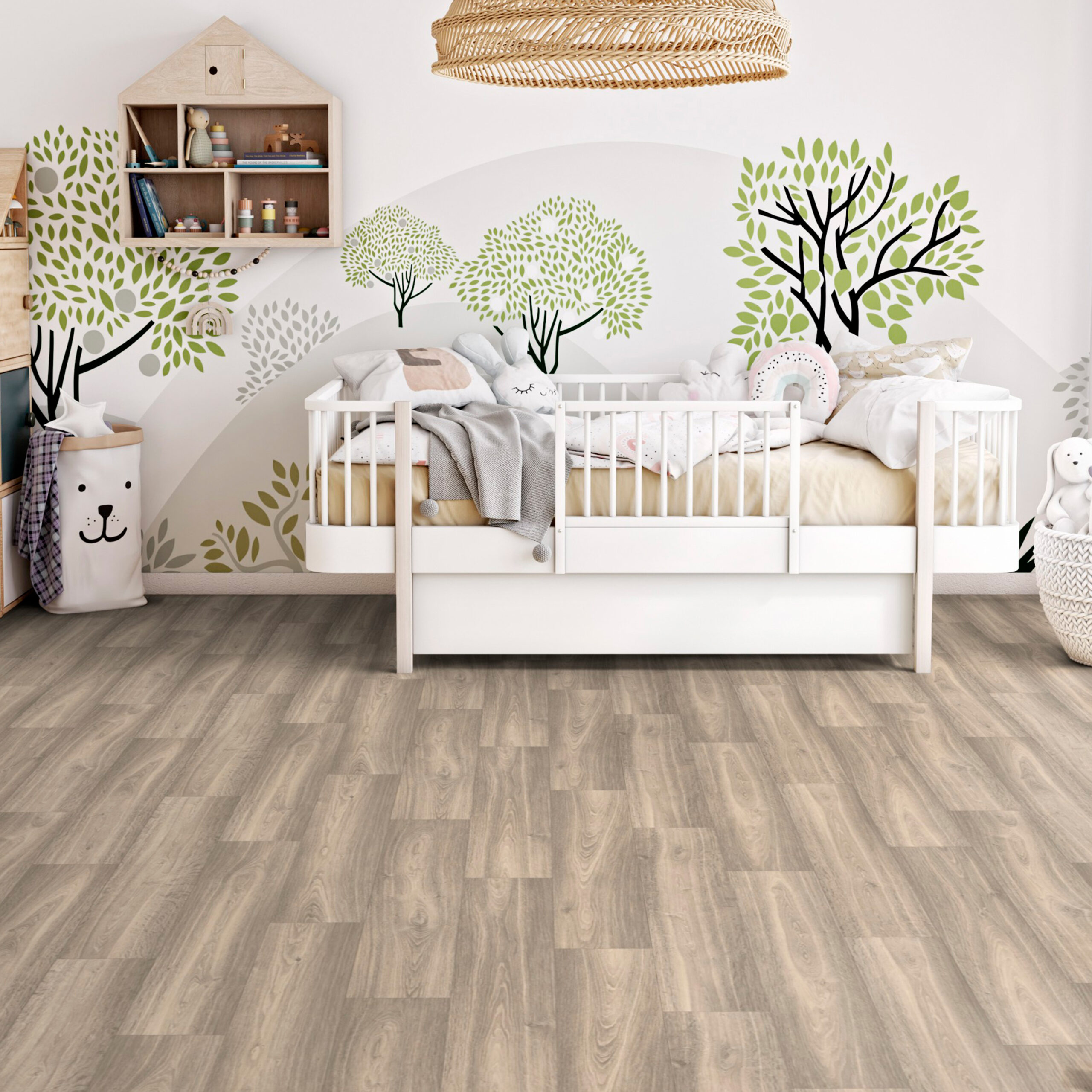 Piso Vinílico En Rollo Madera Gris Beige | Modelo: Estate Oak Pebble - Imagen 2