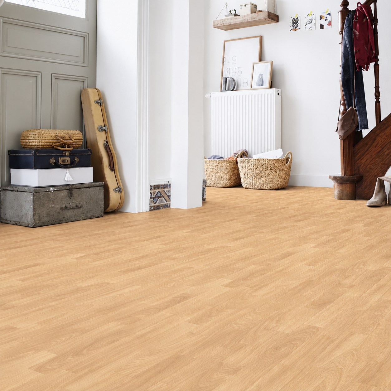 Piso Vinílico En Rollo Madera Beige Natural | Modelo: Beech Beige Brown - Imagen 2