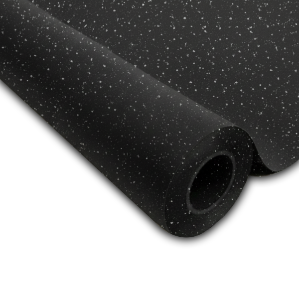 piso de gimnasio negro con puntos blancos rollo